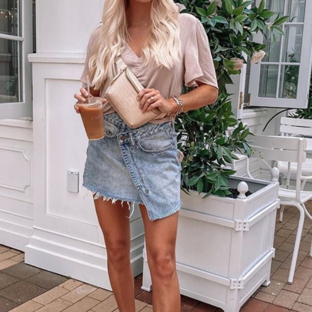Rap Asymmetrical Mini Skirt